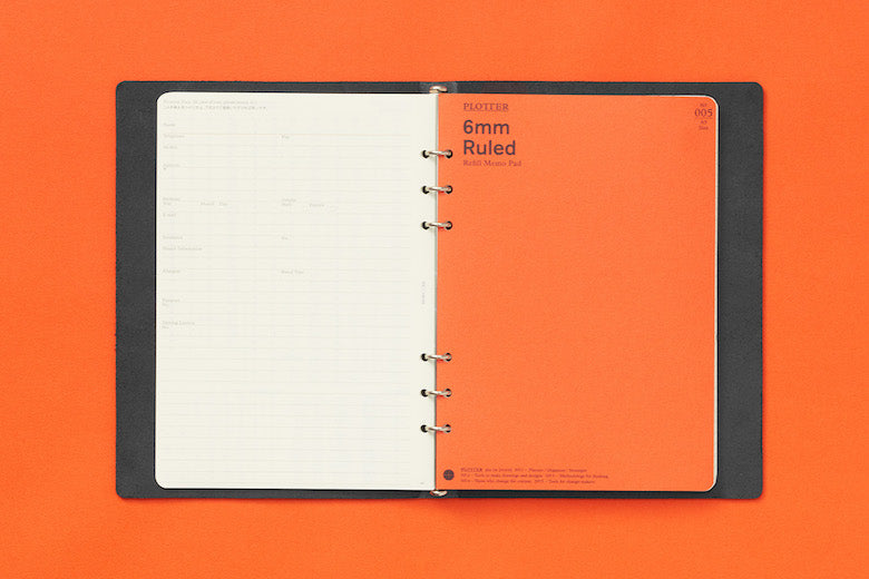 PLOTTER Horse Hair II 6-Ring Leather Binder PLT5016 (A5 Size)