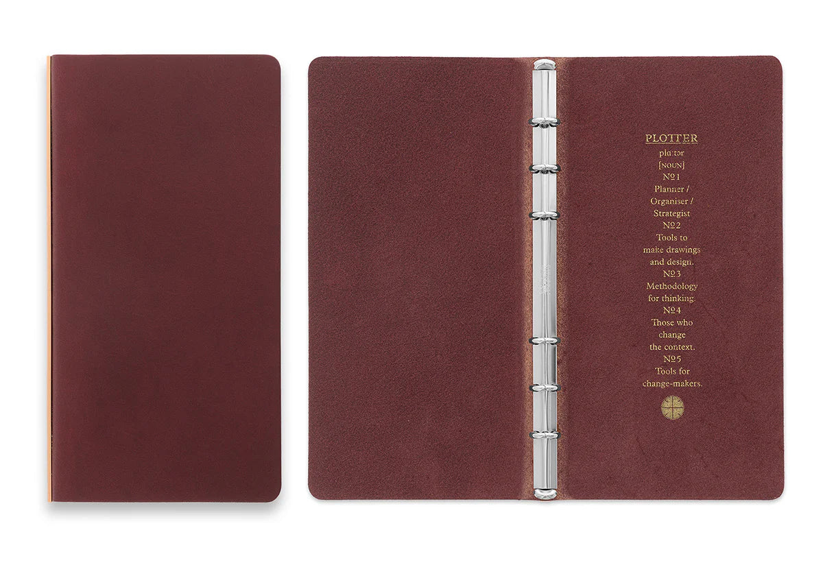 PLOTTER Liscio 6-Ring Leather Binder PLT5012 (Narrow Size)