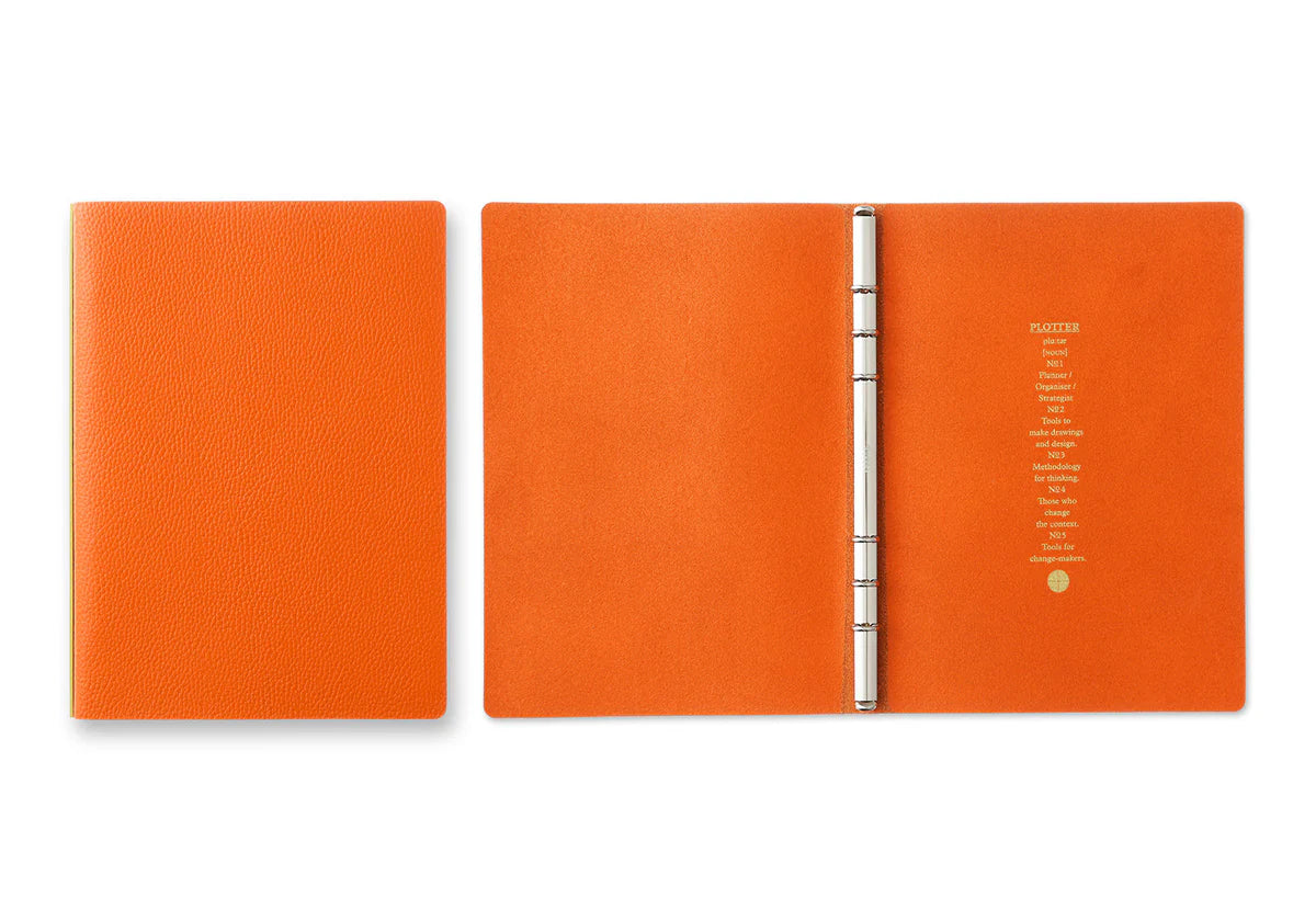 PLOTTER Shrink 6-Ring Leather Binder PLT5003 (A5 Size)
