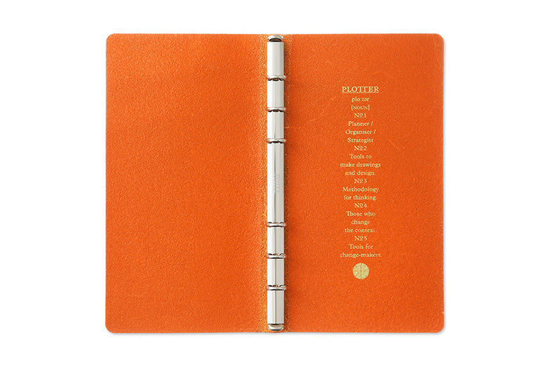 PLOTTER Shrink 6-Ring Leather Binder PLT5003 (Narrow Size)