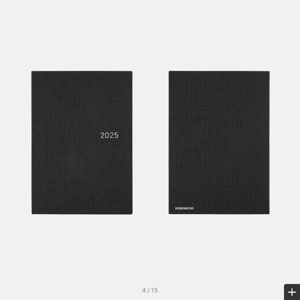 Sale! Hobonichi Techo 2025 Paper Series: Black Gingham HON / A5 Size / Daily / Jan start / Mon start - English Edition