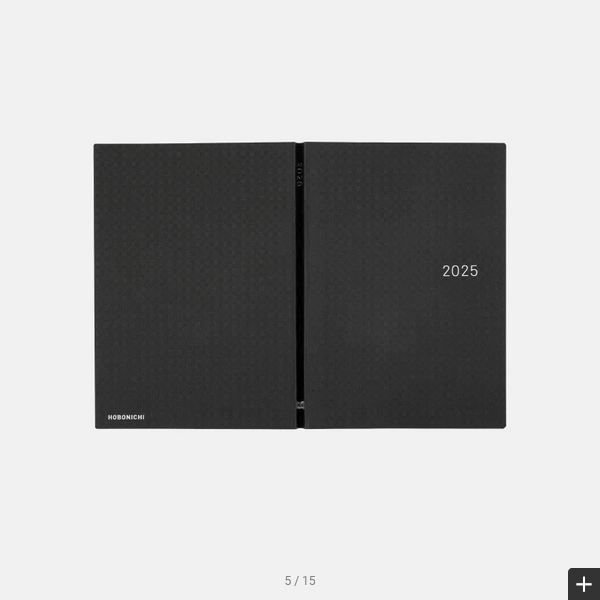 Sale! Hobonichi Techo 2025 Paper Series: Black Gingham HON / A5 Size / Daily / Jan start / Mon start - English Edition