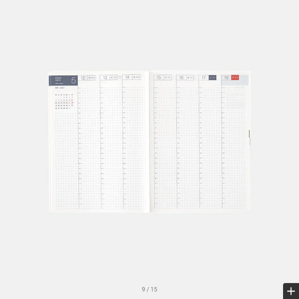 Sale! Hobonichi Techo 2025 Paper Series: Black Gingham HON / A5 Size / Daily / Jan start / Mon start - English Edition