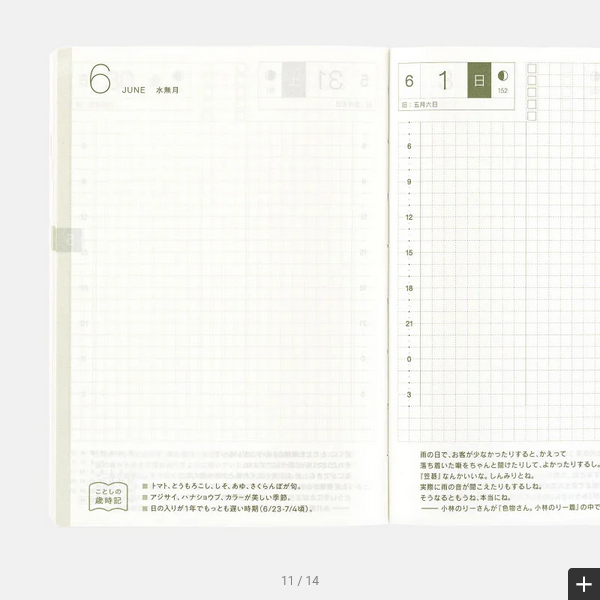 Sale! Hobonichi Techo 2025 Paper Series: Black Gingham HON / A6 Size / Daily / Jan start / Mon start - English Edition