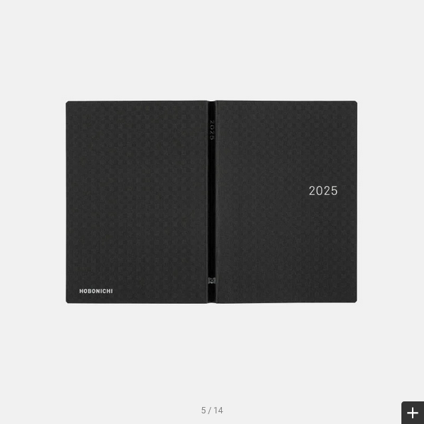 Sale! Hobonichi Techo 2025 Paper Series: Black Gingham HON / A6 Size / Daily / Jan start / Mon start - English Edition
