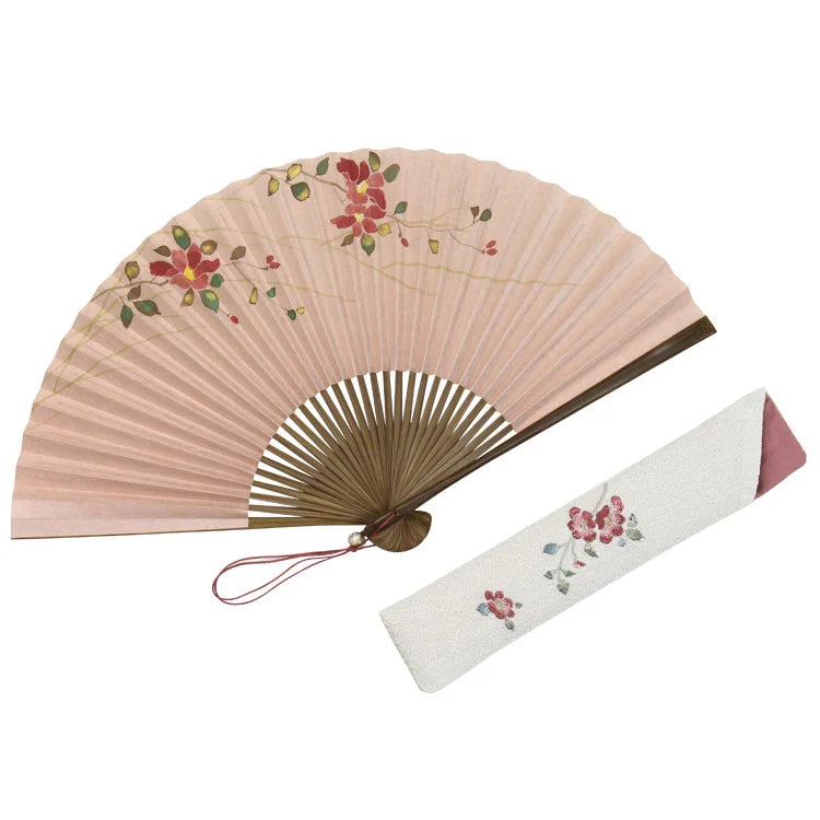 Kyo-sensu (Japanese folding fan) for Women - Camellia - , Made in Kyoto, Japan, Kyoto sensu