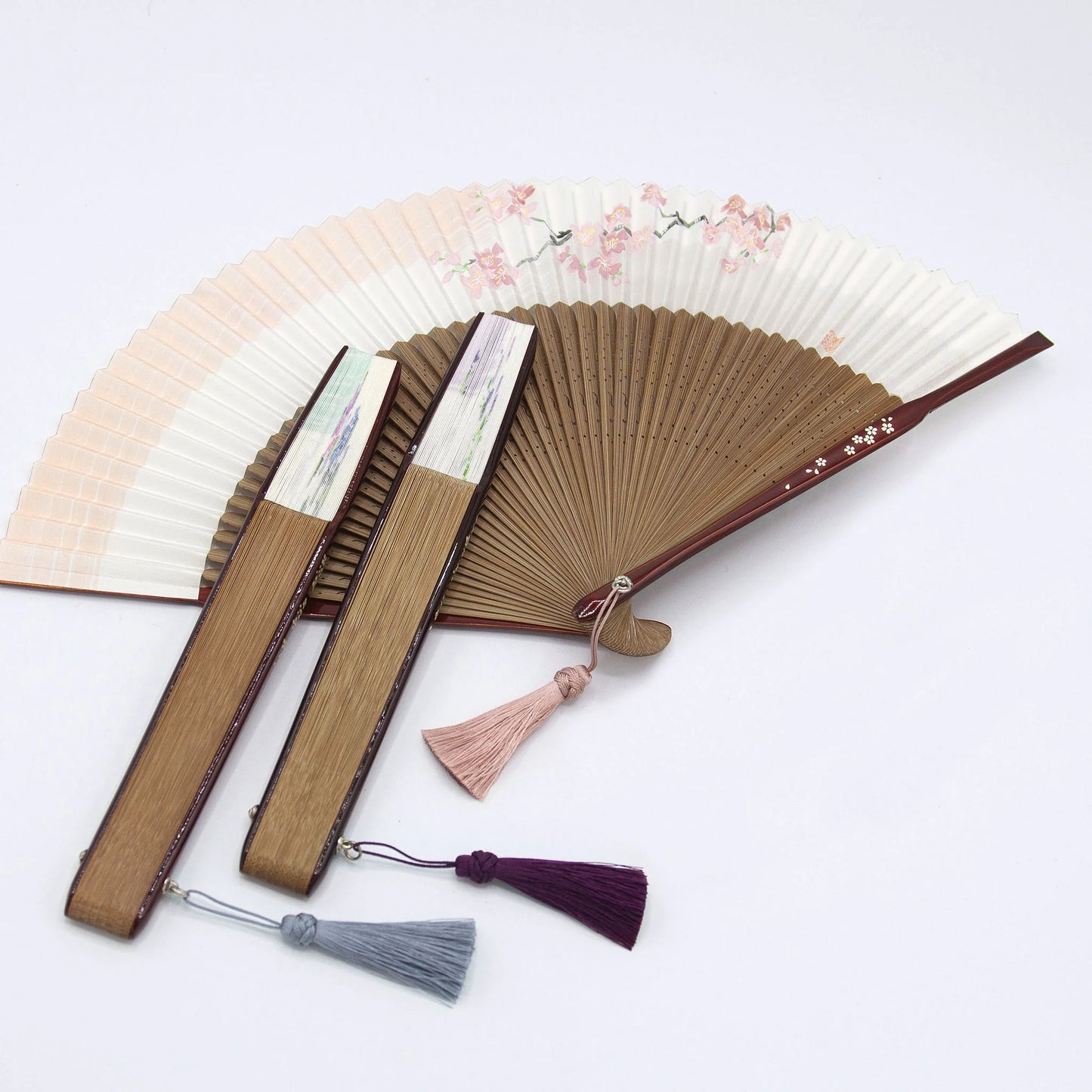 Kyo-sensu (Japanese folding fan) for Women - Balloon Flower - , Made in Kyoto, Japan, Kyoto sensu