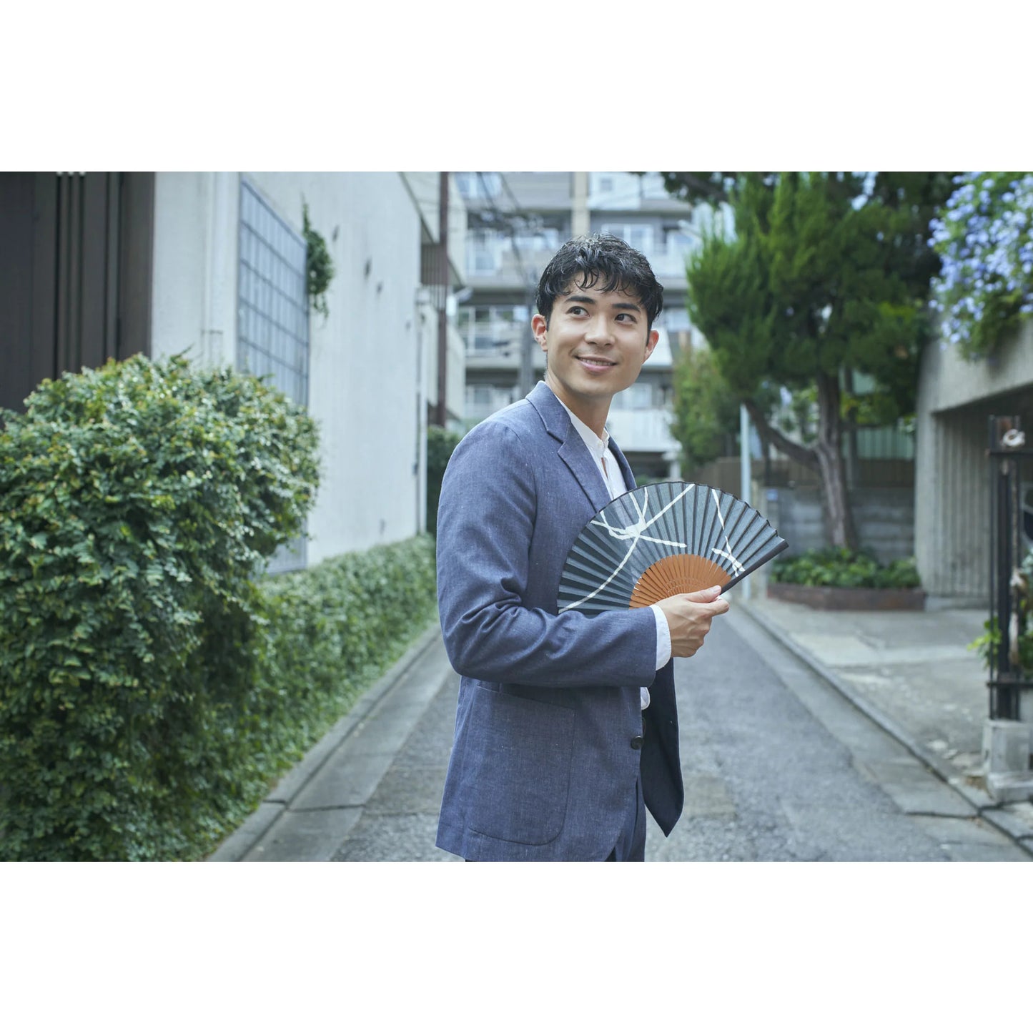 Kyo-sensu (Japanese folding fan) for Men - Kakishibu / Brown -, Made in Kyoto, Japan, Kyoto sensu