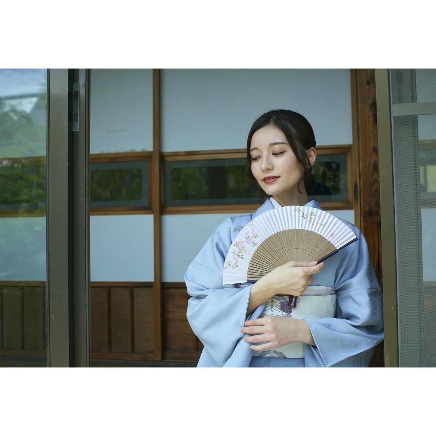 Kyo-sensu (Japanese folding fan) for Women - Cherry Blossom - , Made in Kyoto, Japan, Kyoto sensu