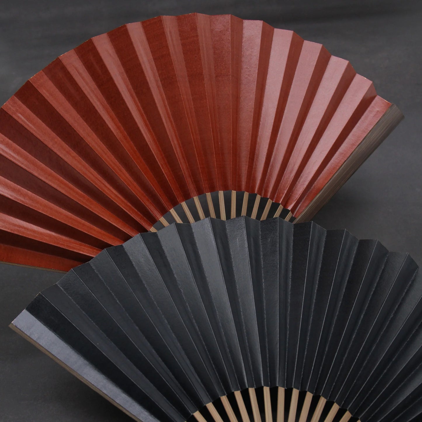 Kyo-sensu (Japanese folding fan) for Men - Kakishibu / Black -, Made in Kyoto, Japan, Kyoto sensu