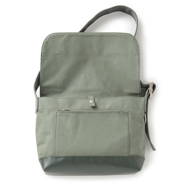 Shoulder Bag - Bicycle Messenger Bag Design / Green Gray -, Bike Messenger Bag, Cross Body Bag