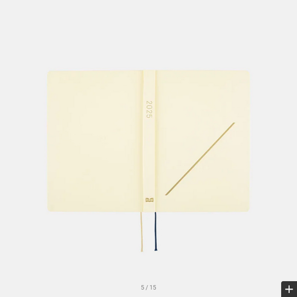 Hobonichi Techo 2025 Slash (Ivory) HON / A5 Size / Daily / Jan start / Mon start - English Edition