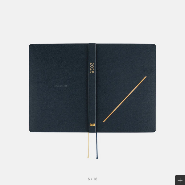 Hobonichi Techo 2025 Slash (Navy) HON / A5 Size / Daily / Jan start / Mon start - English Edition