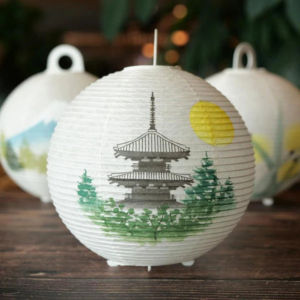 Small Gifu Lantern - Three-Storied Pagoda - , Japanese Chochin, traditional japanese paper lantern