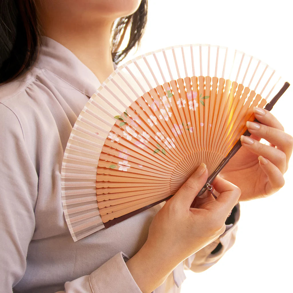 Small Sensu (Japanese folding fan) for Women - Cherry Blossom -
