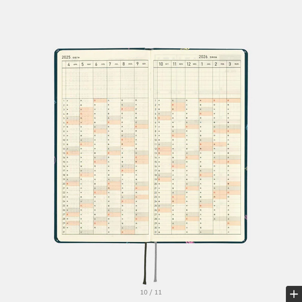 Hobonichi Techo 2025 Spring April Start - Hobotoridori: Sparkling Hobotoridori Weeks Hardcover Book / Weekly Horizontal / Mon start - Japanese Edition -