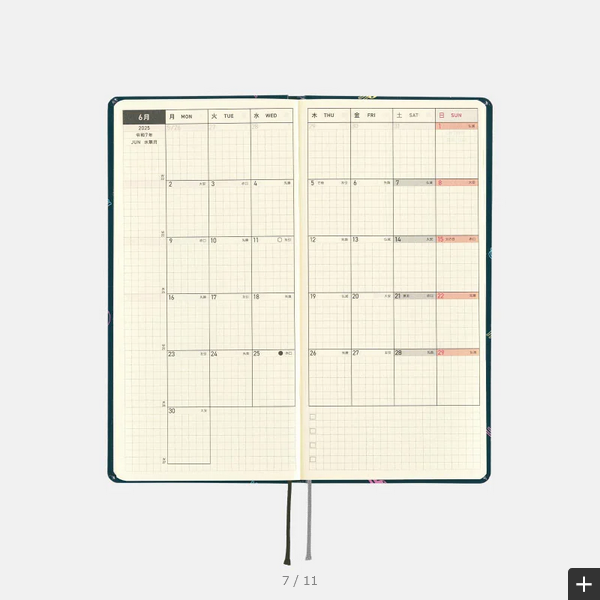 Hobonichi Techo 2025 Spring April Start - Hobotoridori: Sparkling Hobotoridori Weeks Hardcover Book / Weekly Horizontal / Mon start - Japanese Edition -