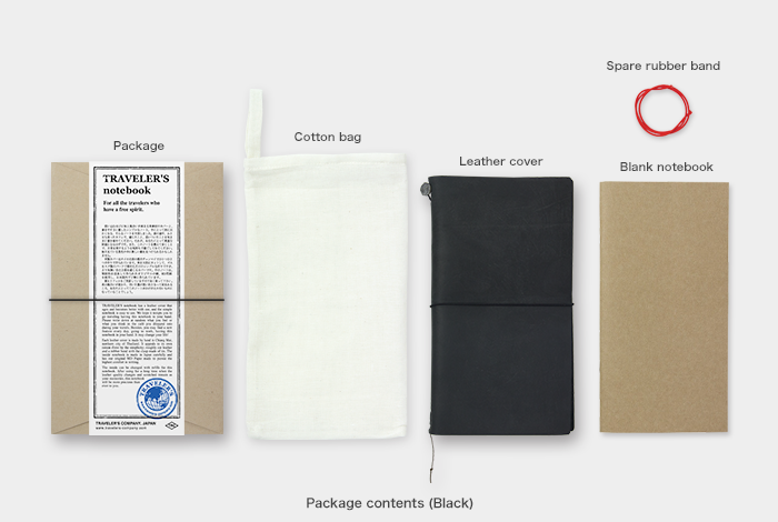 TRAVELER'S COMPANY TRAVELER'S notebook Starter Kit - Regular Size / Black -