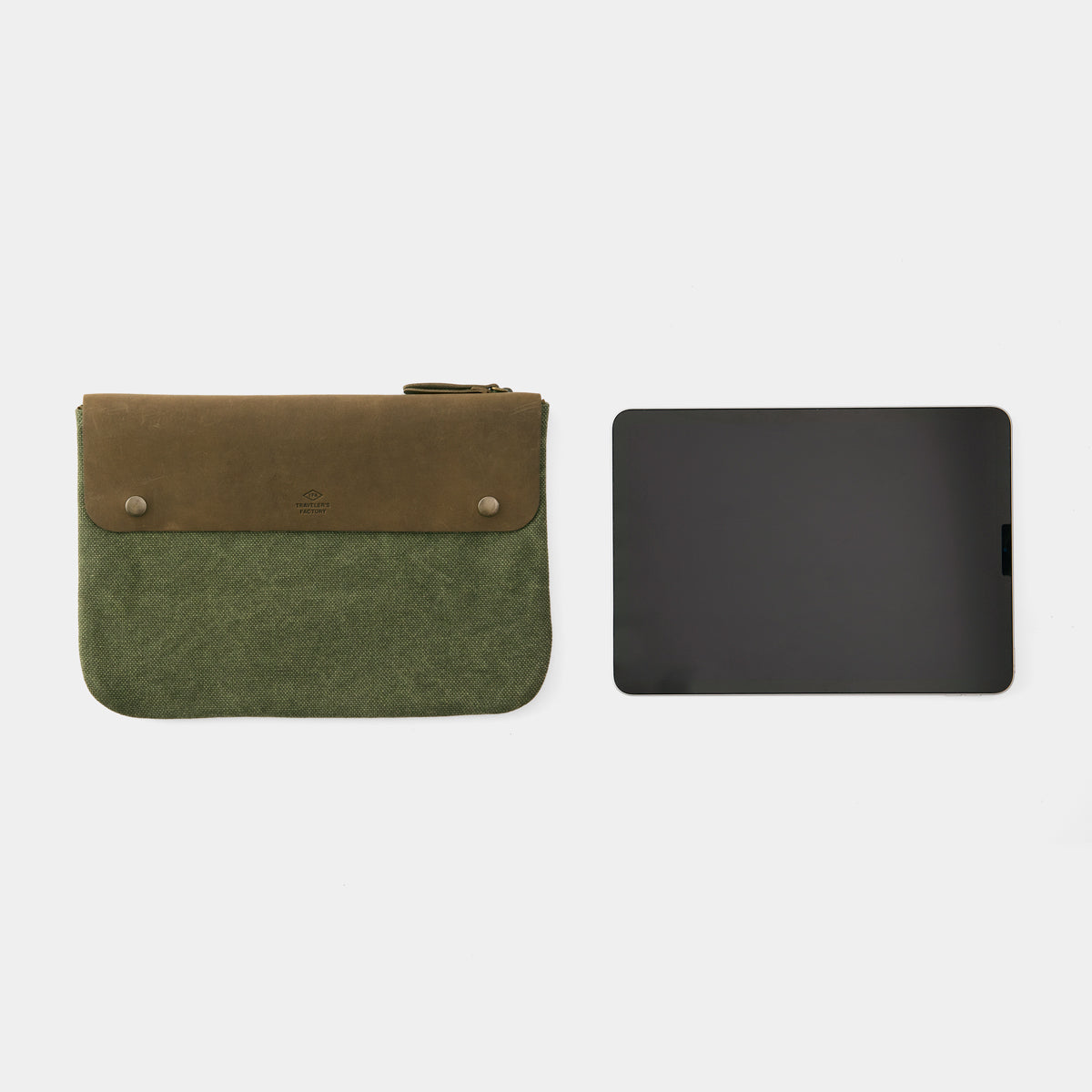 TRAVELER'S COMPANY Traveler's Factory Canvas Pouch - M Size / Olive -