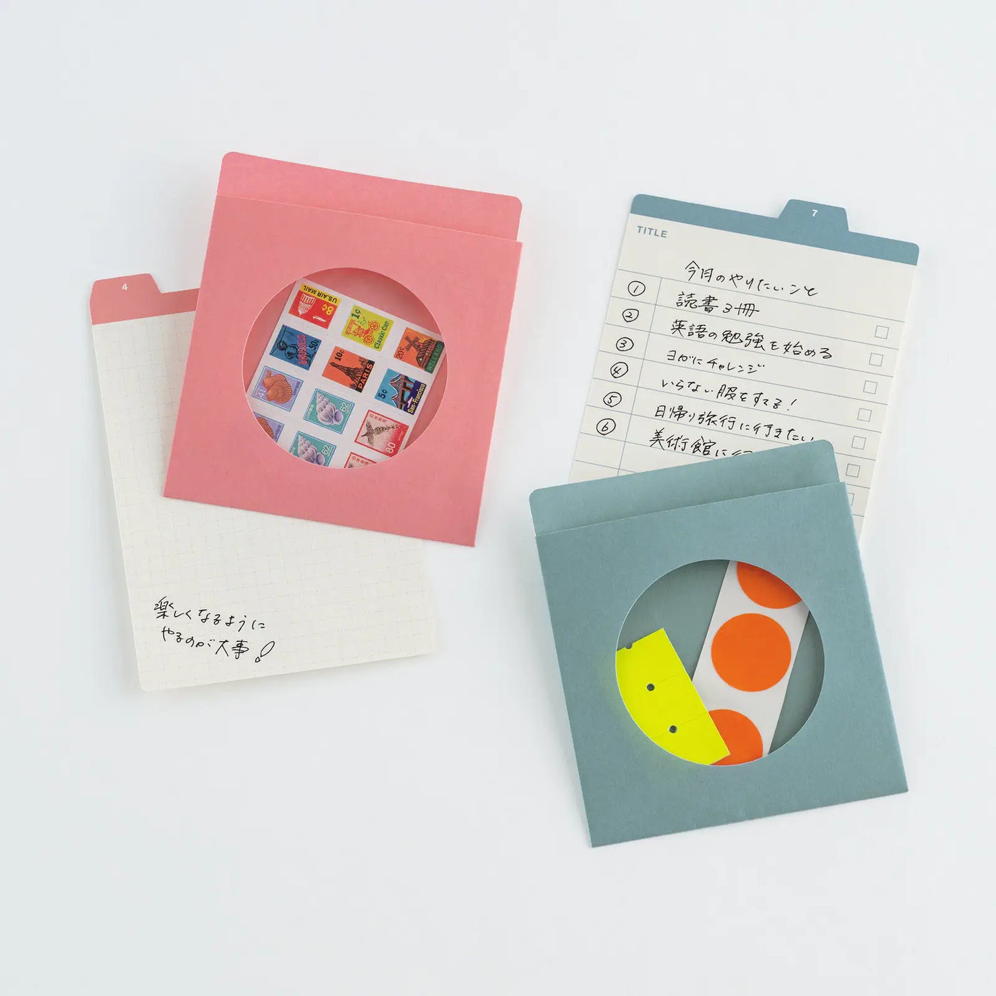 TSUKI no IRO: 12 Month Index Pockets, 2027 Hobonichi Accessories