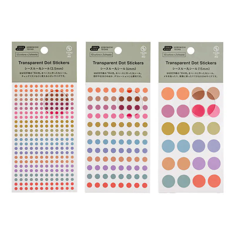 PRE-ORDER TSUKI no IRO: Dot Stickers , 2026 Hobonichi Accessories