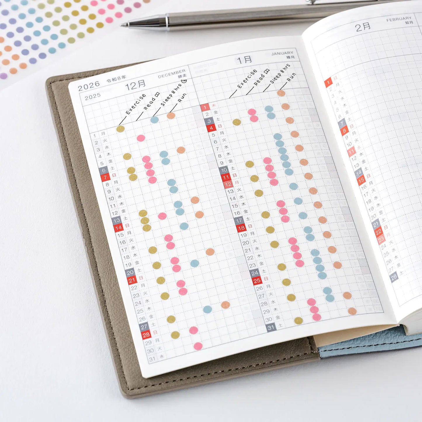PRE-ORDER TSUKI no IRO: Dot Stickers , 2026 Hobonichi Accessories