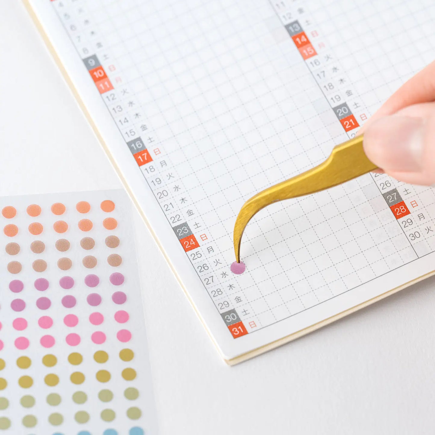 PRE-ORDER TSUKI no IRO: Dot Stickers , 2026 Hobonichi Accessories