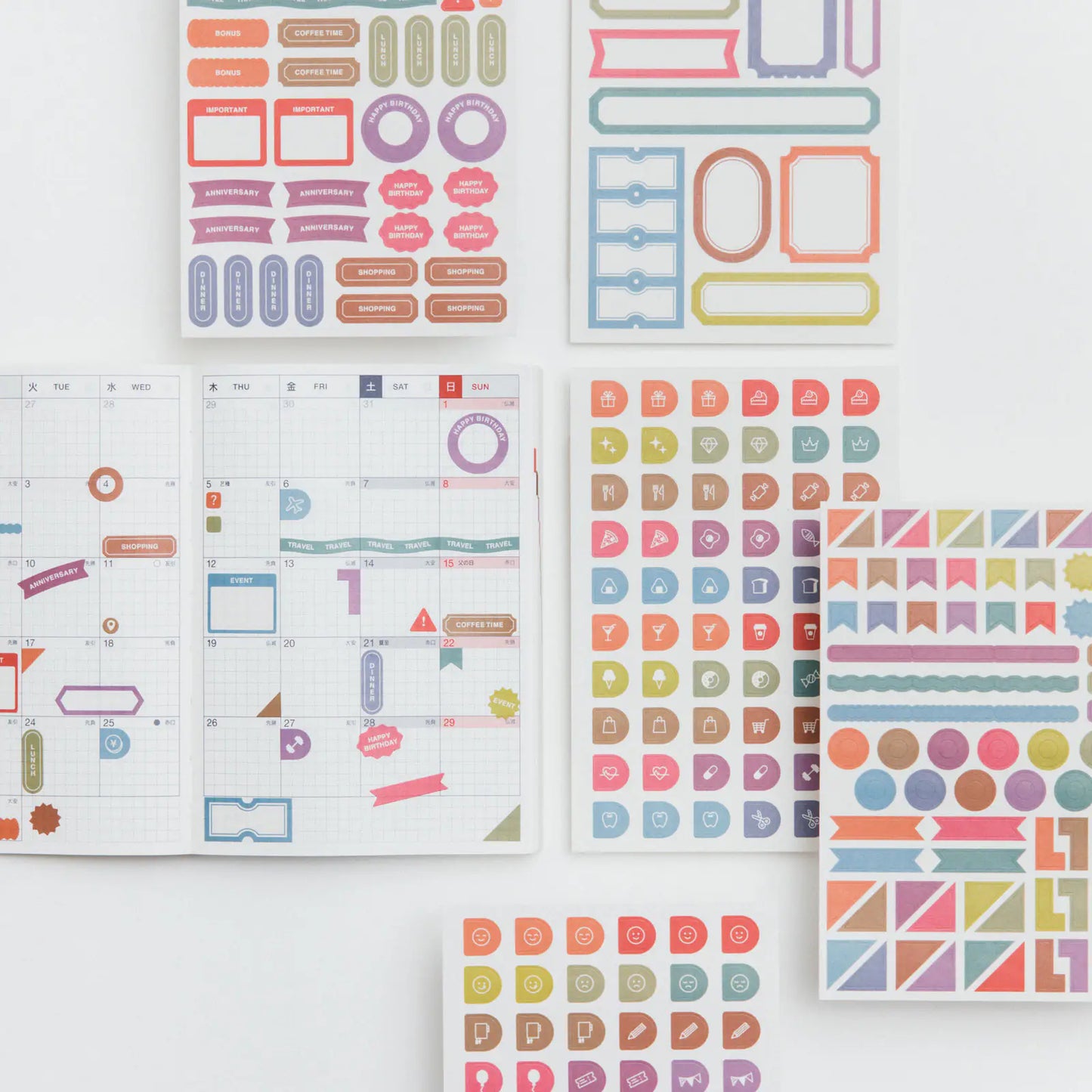 PRE-ORDER TSUKI no IRO: Sticker Set , 2026 Hobonichi Accessories