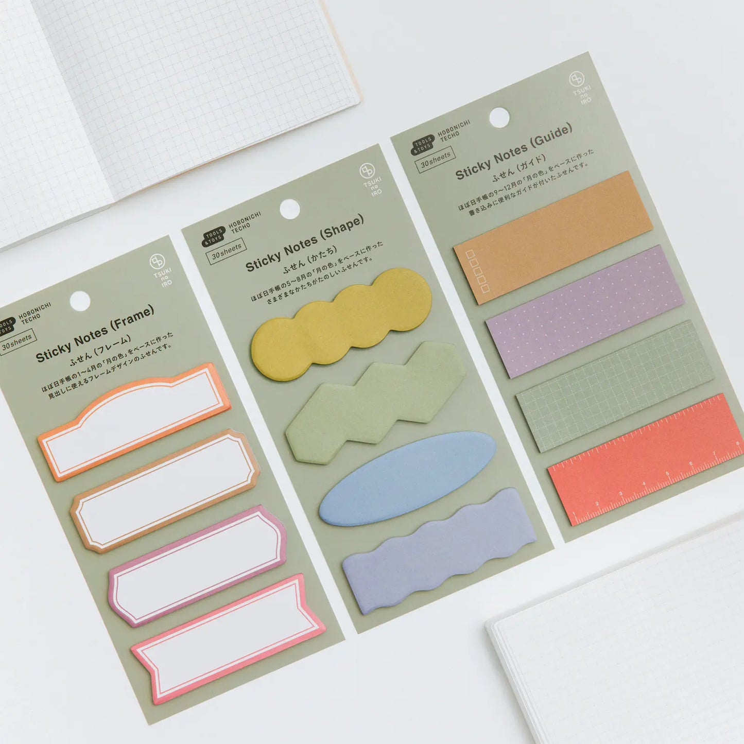 PRE-ORDER TSUKI no IRO: Sticky Notes , 2026 Hobonichi Accessories