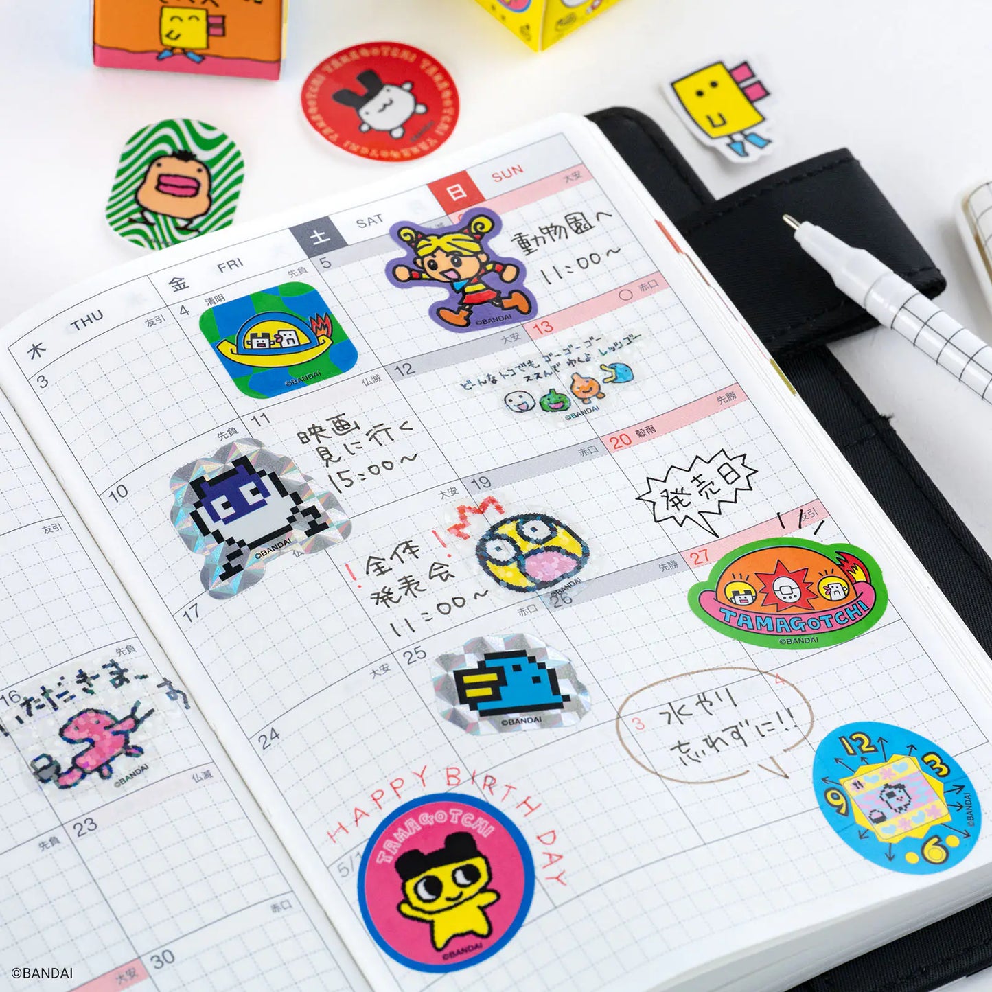 PRE-ORDER Tamagotchi: Flake Stickers (Set of 3 Boxes) , 2026 Hobonichi Accessories