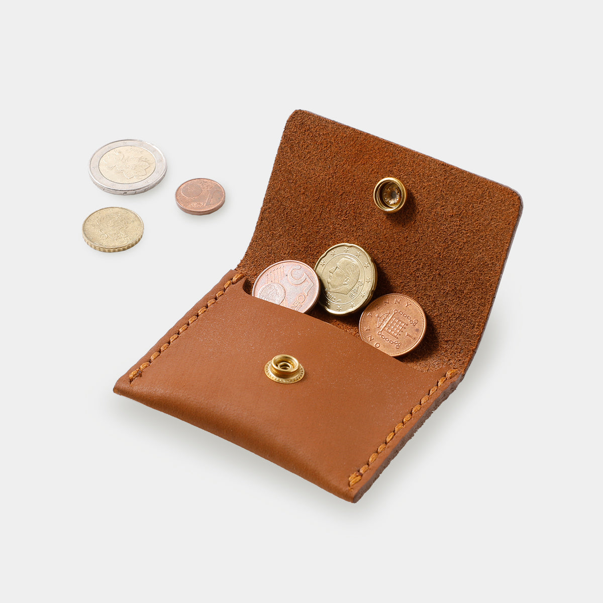 TRAVELER'S COMPANY Traveler's Factory Leather Coin Case - Camel -