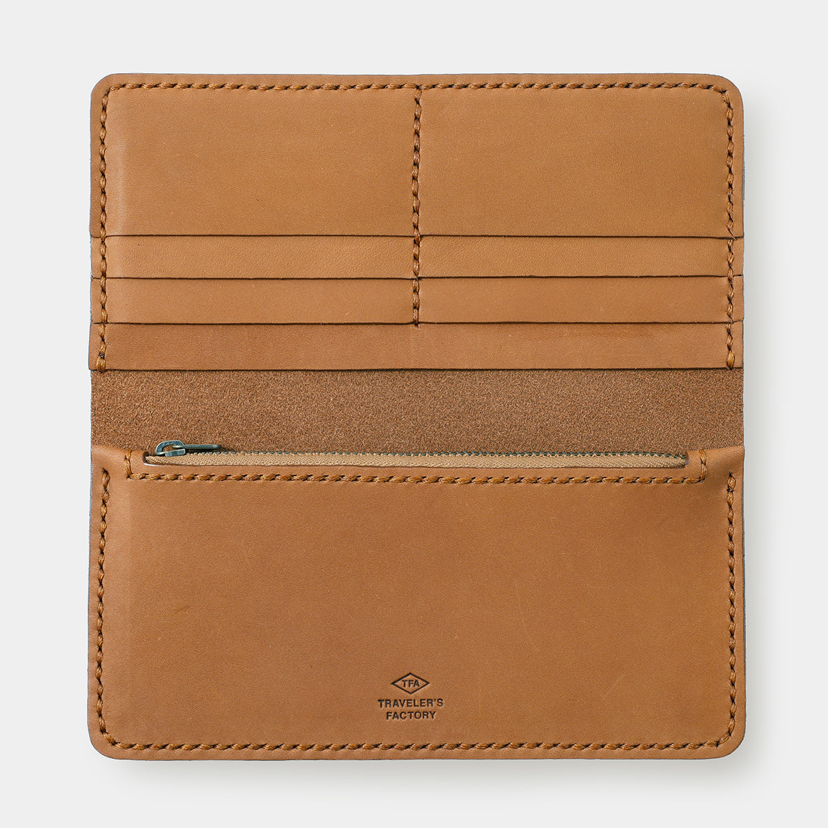 TRAVELER'S COMPANY Traveler's Factory Leather Long Wallet - Camel -