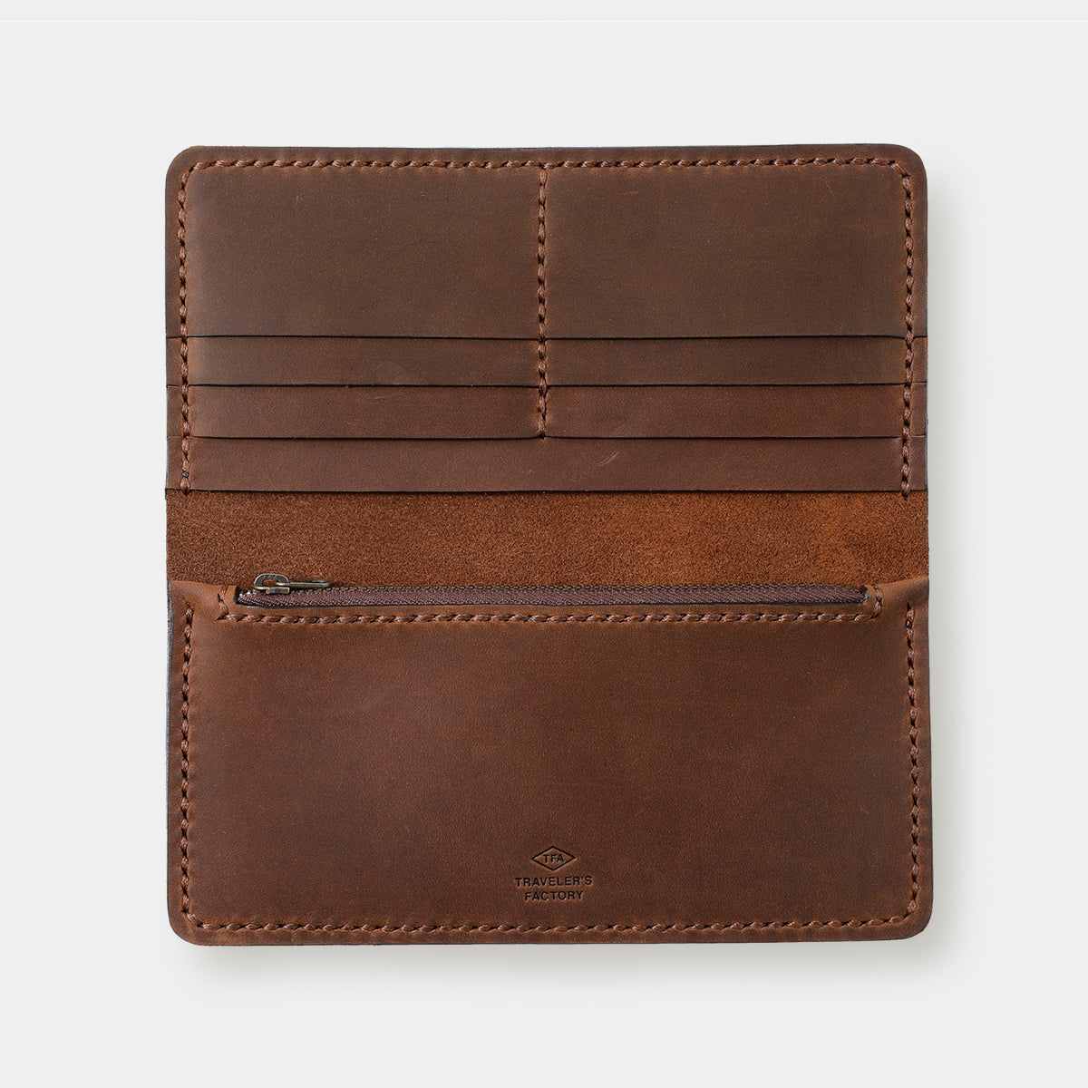 TRAVELER'S COMPANY Traveler's Factory Leather Long Wallet - Brown -