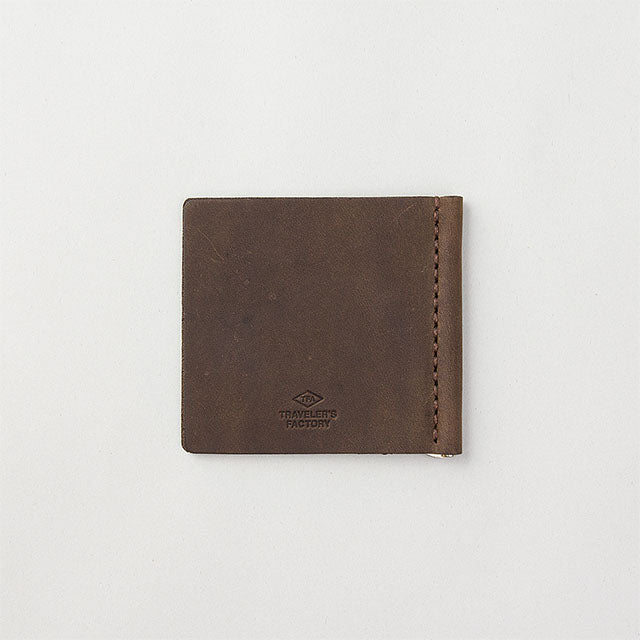 TRAVELER'S COMPANY Traveler's Factory Leather Money Clip - Brown -