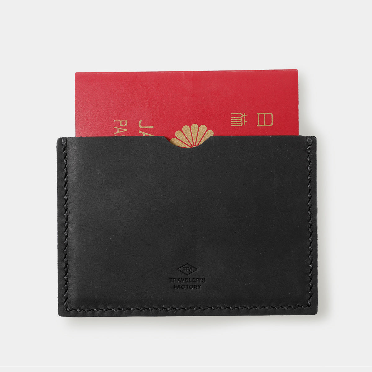 TRAVELER'S COMPANY Traveler's Factory Leather Passport Case - Black -
