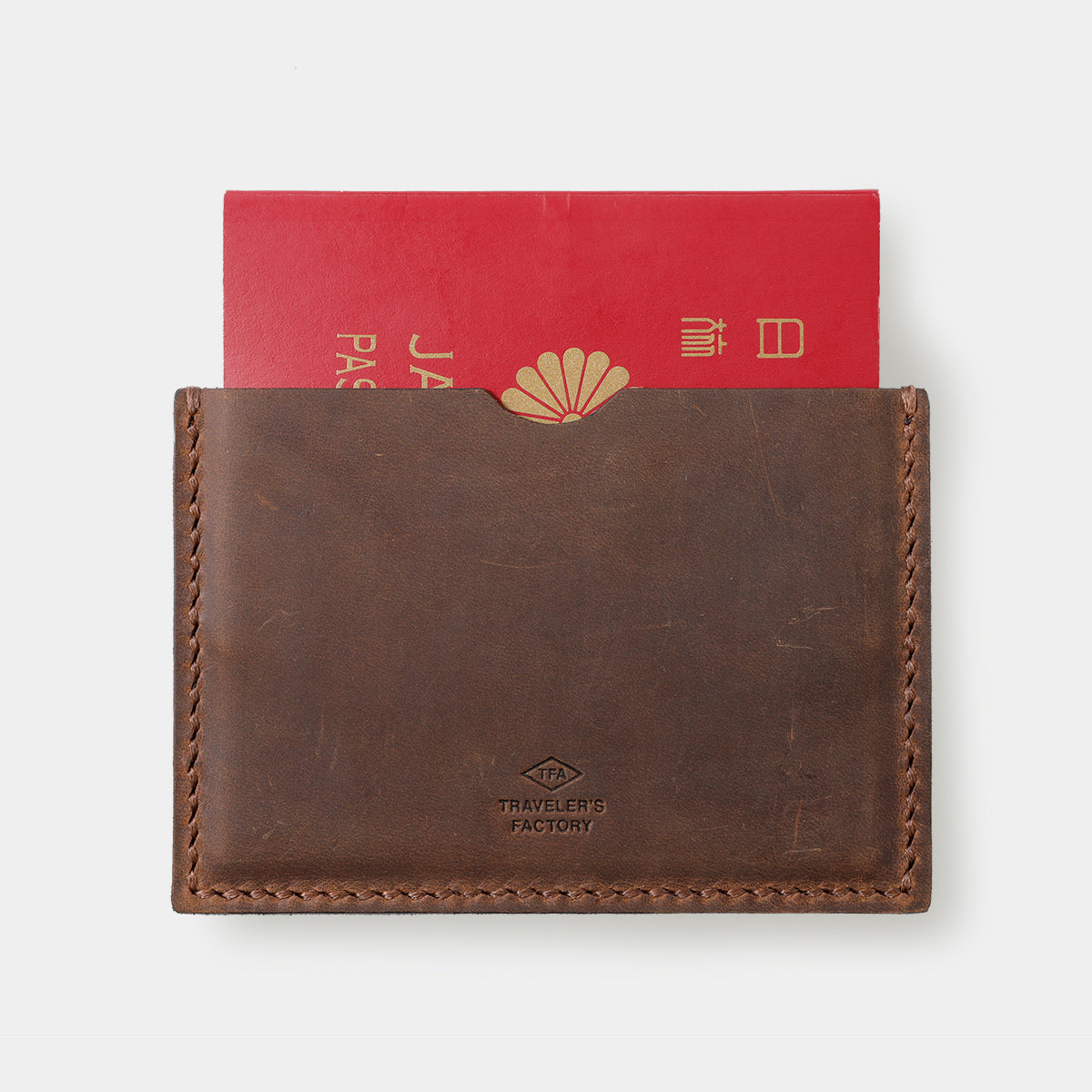 TRAVELER'S COMPANY Traveler's Factory Leather Passport Case - Brown -