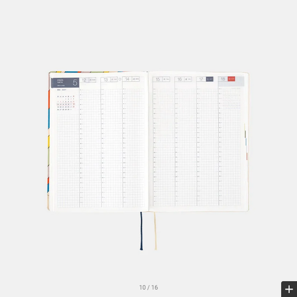 Hobonichi Techo 2025 Unsodo: Bijutsukai (Rainbow) HON / A5 Size / Daily / Jan start / Mon start - English Edition