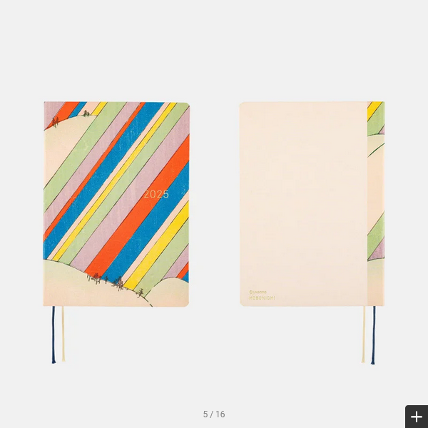 Hobonichi Techo 2025 Unsodo: Bijutsukai (Rainbow) HON / A5 Size / Daily / Jan start / Mon start - English Edition