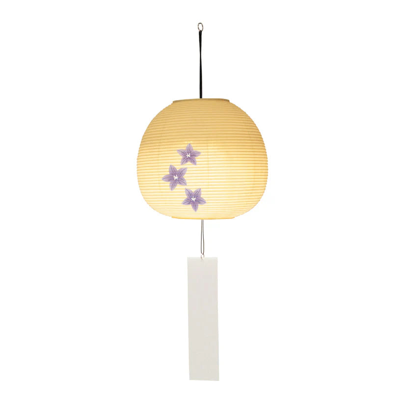 Wind Bell Suifu Lantern - Bellflower - , Japanese Chochin, traditional japanese paper lantern