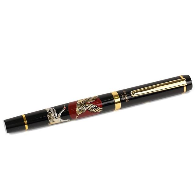 Yamanaka Lacquer Ware High Grade MAKI-E Urushi Lacquer Fountain Pen - Cranes at Sunrise -