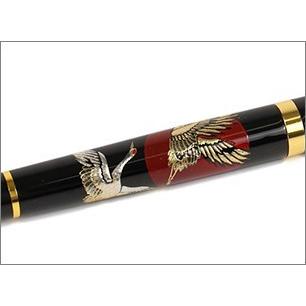 Yamanaka Lacquer Ware High Grade MAKI-E Urushi Lacquer Fountain Pen - Cranes at Sunrise -
