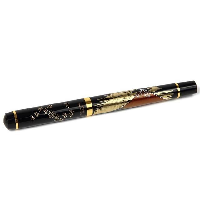 Yamanaka Lacquer Ware High Grade MAKI-E Urushi Lacquer Fountain Pen - Red Fuji -