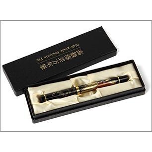 Yamanaka Lacquer Ware High Grade MAKI-E Urushi Lacquer Fountain Pen - Red Fuji -