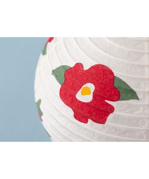 Mini Yame Lantern - Camellia - , Japanese Chochin, traditional japanese paper lantern