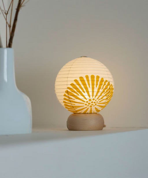 Mini Yame Lantern - Chrysanthemum - , Japanese Chochin, traditional japanese paper lantern