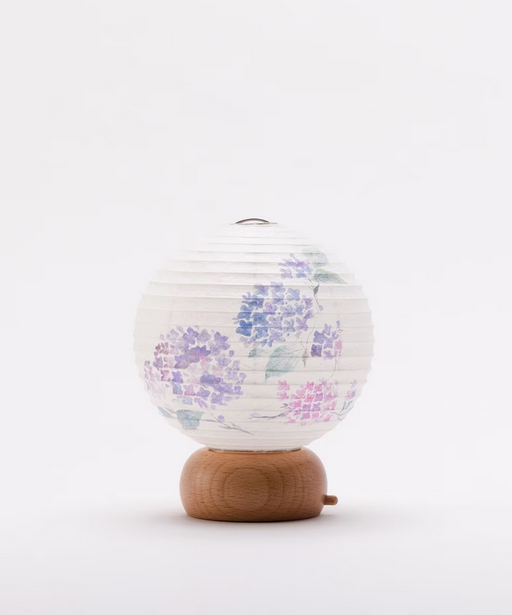 Mini Yame Lantern - Hydrangea - , Japanese Chochin, traditional japanese paper lantern
