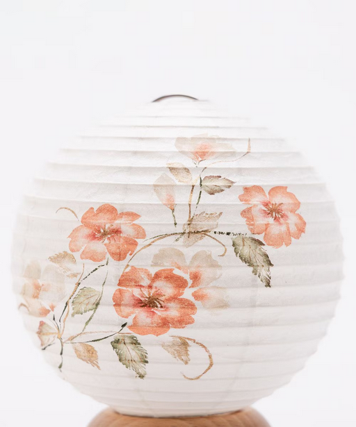 Mini Yame Lantern - Dog Rose - , Japanese Chochin, traditional japanese paper lantern