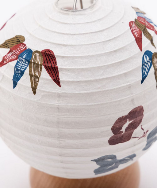 Mini Yame Lantern - Bamboo and Morning Glory - , Japanese Chochin, traditional japanese paper lantern