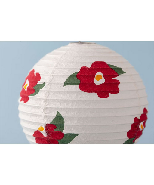 Mini Yame Lantern - Camellia - , Japanese Chochin, traditional japanese paper lantern
