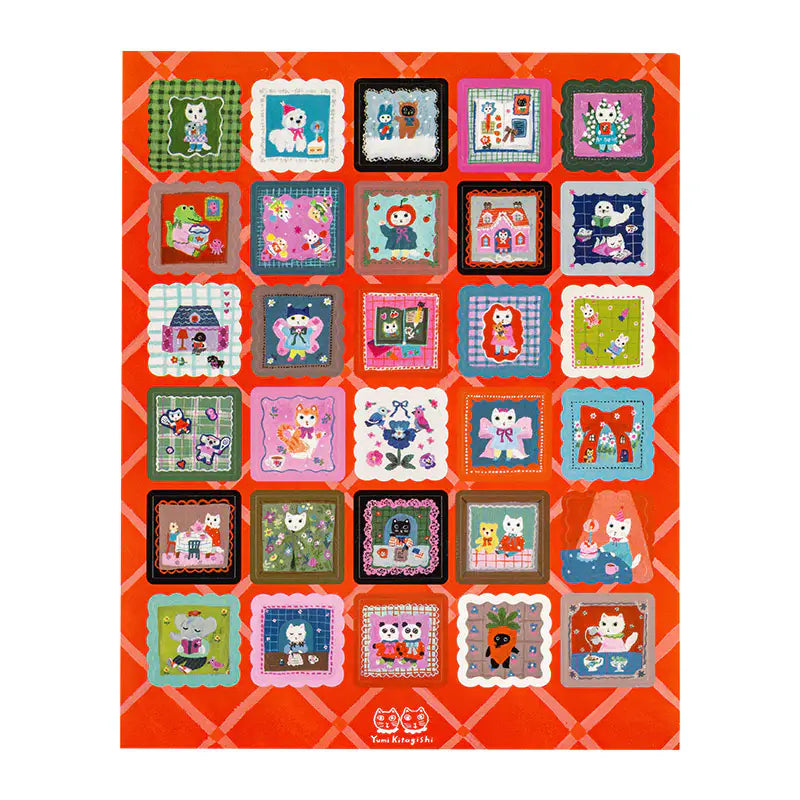 PRE-ORDER Yumi Kitagishi: Stickers - Daily Life of White Cat , 2026 Hobonichi Accessories